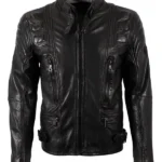 Black Leather Mauritius Jacket