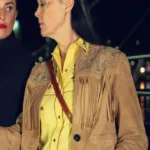 Bronagh Gallagher How to Get to Heaven from Belfast Brown Fringe Jacket