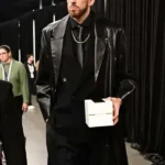 Chet Holmgren Leather Black Coat