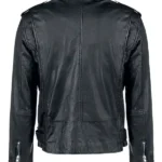 Classic Style Leather black Jacket Back