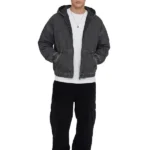 Cult Customs Oversized Hooded Jacket in Washed Black