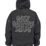 Cult Customs Oversized Hooded Jacket in Washed Black Back