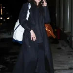 Dove Cameron NYC 2026 Black Wool Coat