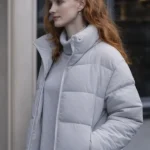 Dream Jessica Chastain White Puffer Jacket