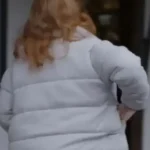 Dream Jessica Chastain White Puffer Jacket Back