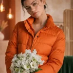 Emma The Drama 2026 Orange Puffer Jacket