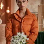 Emma The Drama Orange Puffer Jacket
