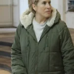 Host Erin Napier Home Town S10 Green Puffer Coat