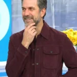 Joshua Jackson The Today Show Burgundy Jacket
