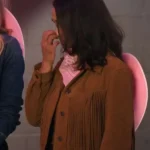 Kaia Bryant Virgin River S06 Brown Fringe Leather Jacket