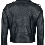Leather Black Mens Jacket Back