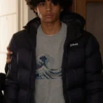 Lupin Etan Simon Black Puffer Hooded Jacket