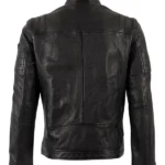 Mauritius Black Leather Jacket Back