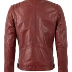 Mauritius Red Leather Jacket Back
