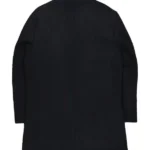 Mens Black Wool Overcoat Back