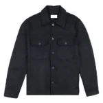 Mens Faux Suede Smart Jacket Black