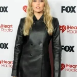 Miley Cyrus iHeartRadio Awards 2026 Black Leather Coat