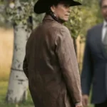 Mo Brings Plenty Marshals S01 Brown Leather Blazer Back