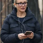 NYC Cameron Diaz Puffer Jacket Black