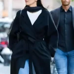 NYC Kendall Jenner Black Wool Coat