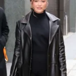 NYC Olivia Holt Black Leather Coat