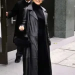 Olivia Holt Black Leather Coat