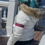 One Piece Miss Wednesday Puffer White Jacket