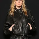 Paris Fashion Week Diane Kruger Leather Jacket