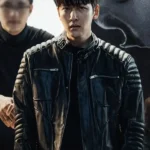 Park Tae Jung The Manipulated Black Leather Jacket