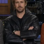 SNL Promo Ryan Gosling Black Leather Jacket