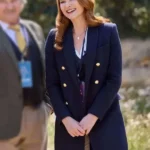 Sarah Drew The Stars Between Us Navy Blue Coat