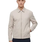 Smart Bomber Jacket in Beige