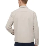 Smart Bomber Jacket in Beige Back