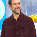 The Today Show Joshua Jackson Suede Leather Jacket