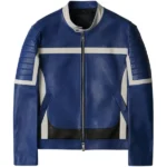 Typhoon Family Kang Tae Pung Blue Leather Jacket