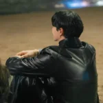 Typhoon Family Lee Jun Ho Leather Black Coat Back