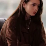 Ülkü Hilal Çiftçi Underground Dark Brown Suede Leather Jacket