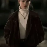 Ülkü Hilal Çiftçi Underground Suede Dark Brown Leather Jacket