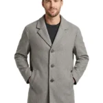 Wool Blend Overcoat in Biscuit