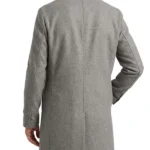 Wool Blend Overcoat in Biscuit Back