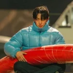 typhoon Family Lee Jun-ho Light Blue Puffer Jacket