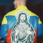 2026 Coachella J Balvin Columbia Leather Jacket Back