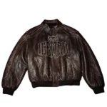 2026 Drake Iceman Brown Leather Jacket