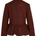 Adidas New Year Peplum Brown Jacket Back