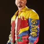 Coachella J Balvin Columbia Leather Jacket