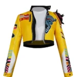 KPop Demon Hunters Rumi Leather Cropped Jacket