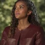 Mekia Cox The Rookie S08 Maroon Leather Jacket