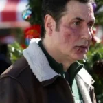 NCIS S23 Adam Ferrara Brown Leather Jacket