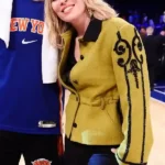 Natasha Bedingfield Yellow New York Sequined Wool Jacket