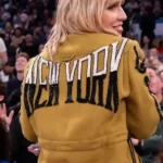 Natasha Bedingfield Yellow New York Sequined Wool Jacket Back